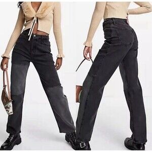 Hollister Ultra High Rise Dad Jeans Women’s Size 3R W26 Black Straight Leg EUC